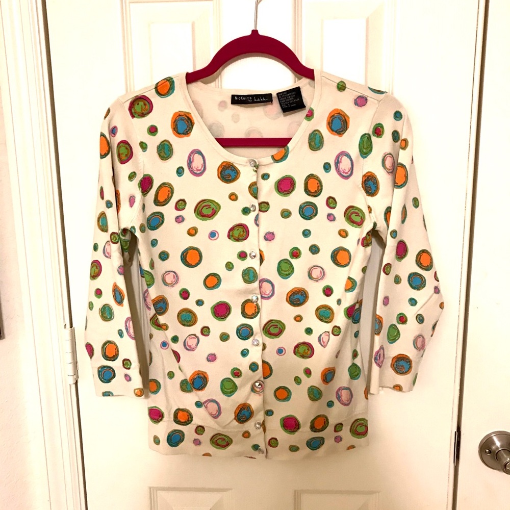 NickKnits by Nicole Miller Colored Circles Sweater